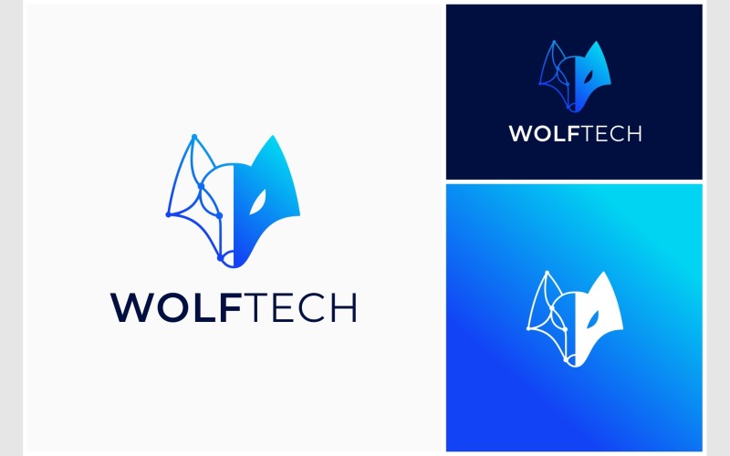 wolf cyber technology logo original
