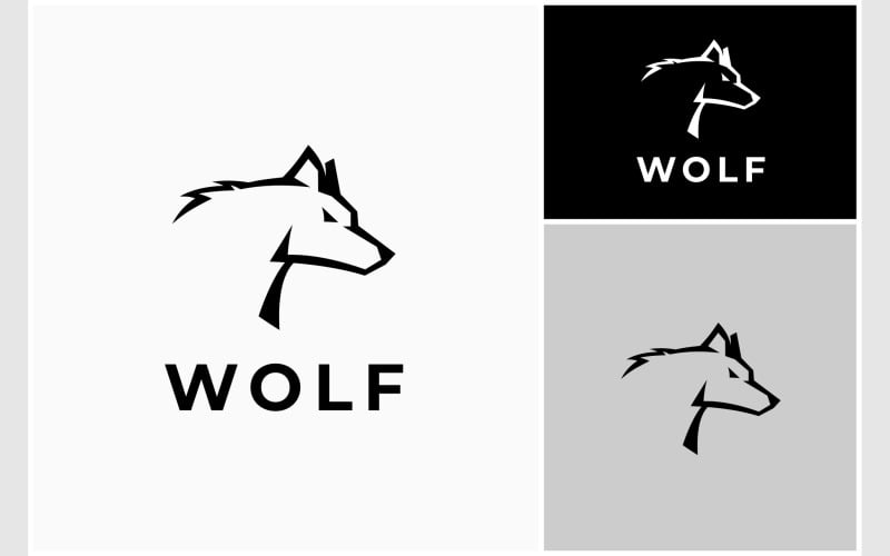 wolf wildlife silhouette logo original