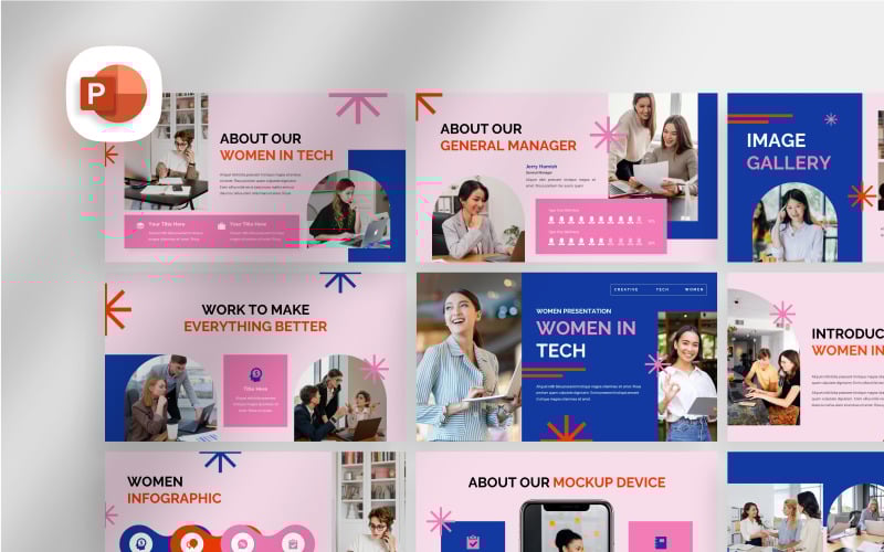 women in tech presentation template original