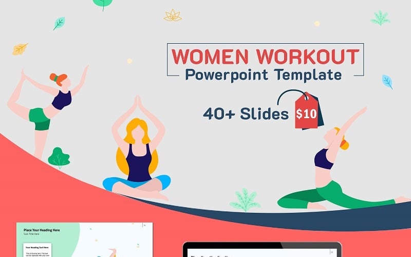 women work out powerpoint template original
