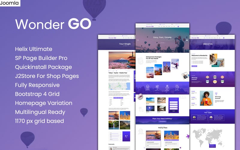 wonder go tour booking and travel joomla amp template original