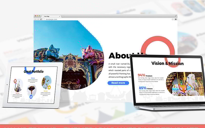 wonderland theme park powerpoint template original