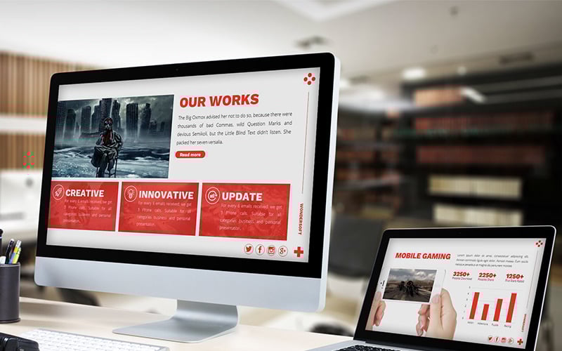wondersoft gaming powerpoint template original