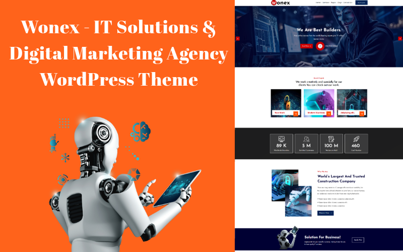 wonex it solutions amp digital marketing agency wordpress theme original