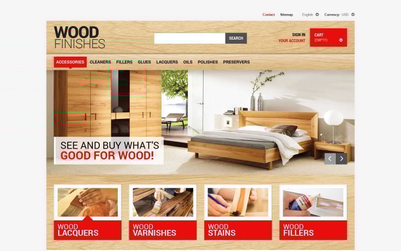 wood finishing prestashop theme original