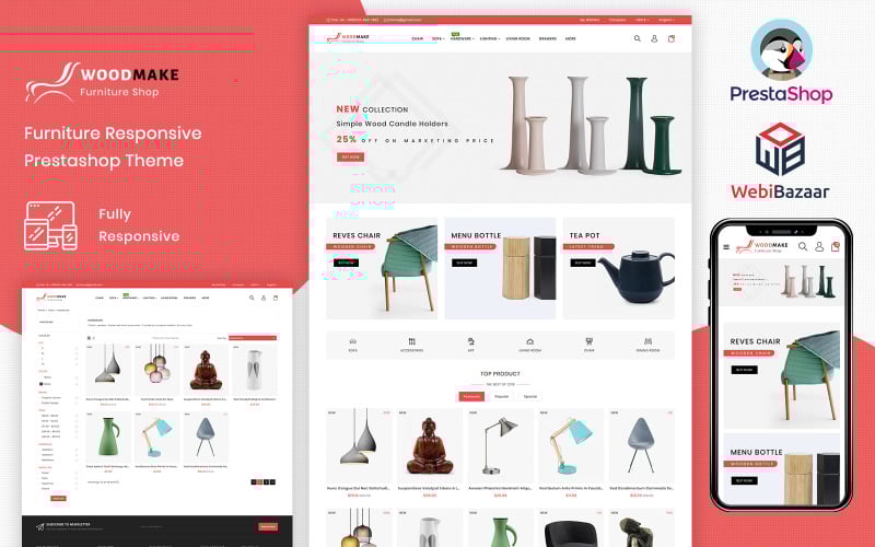 woodmake minimal furniture prestashop store original