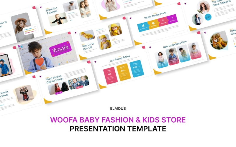 woofa baby fashion amp kids store powerpoint presentation template original