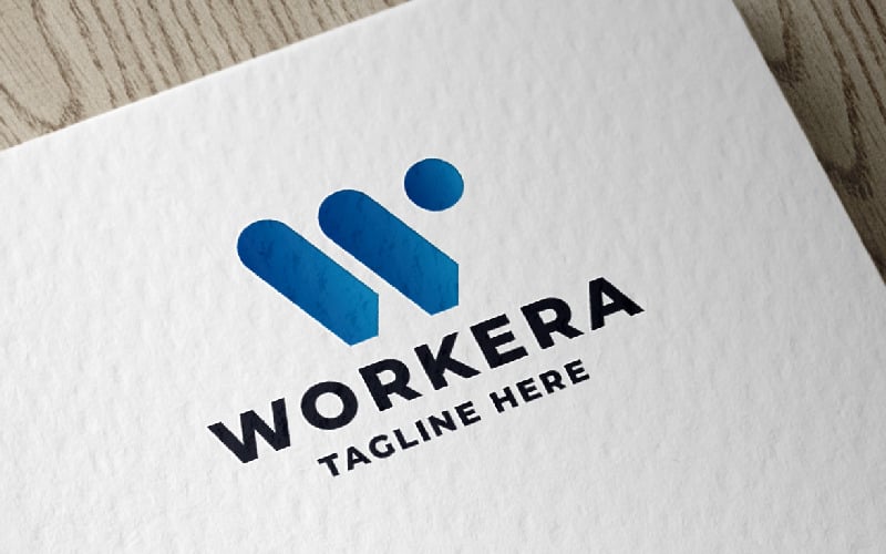 workera letter w pro logo template original