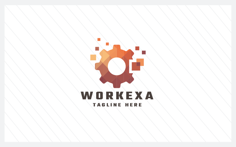workexa system pro logo template original