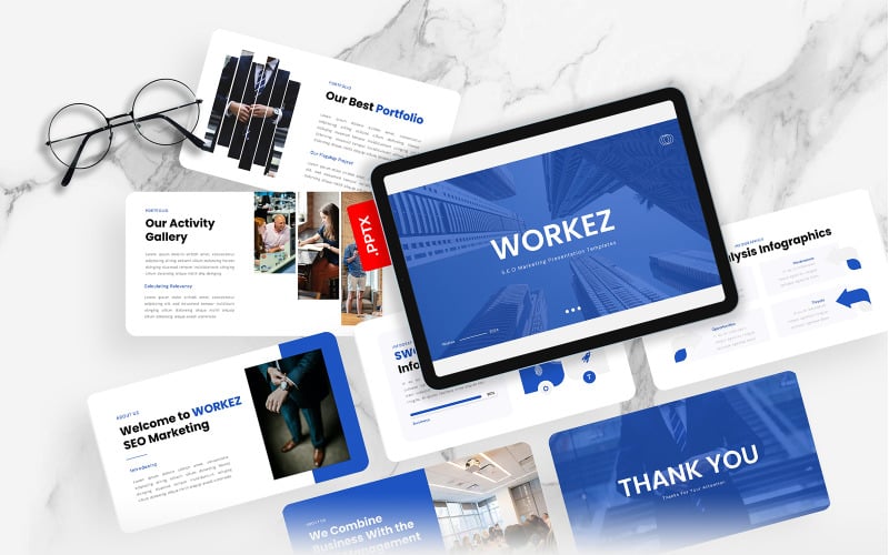 workez seo marketing powerpoint template original