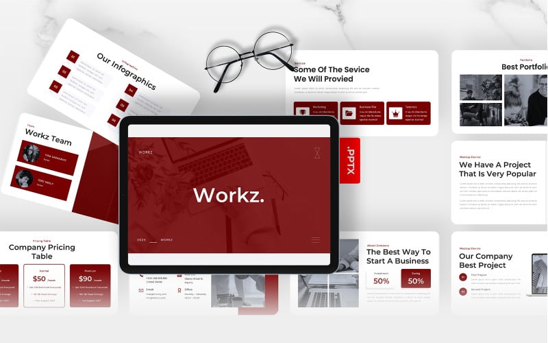workz business powerpoint template original