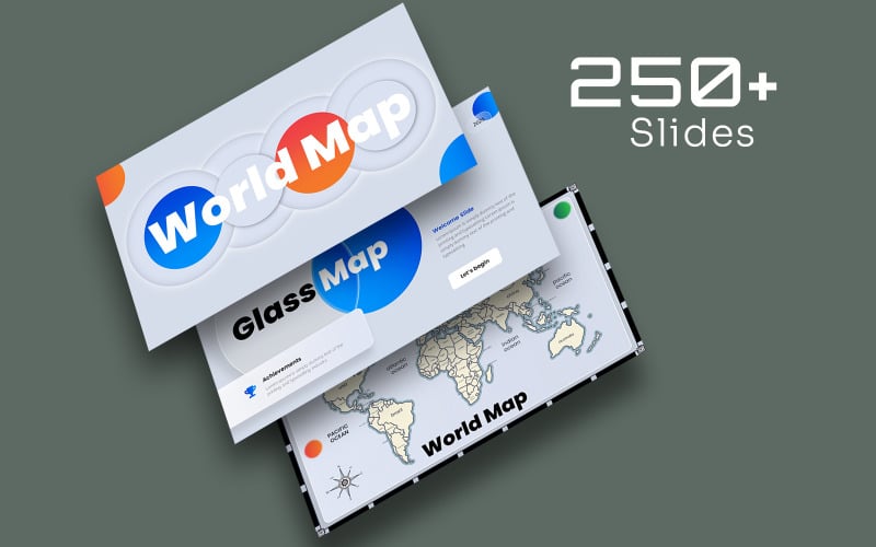 world country map with glass effect original