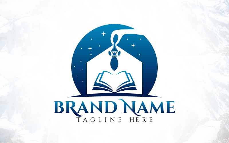 world education reading book house logo design original