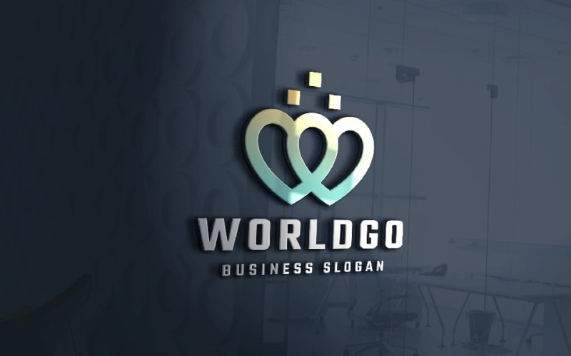 world go letter w pro logo original