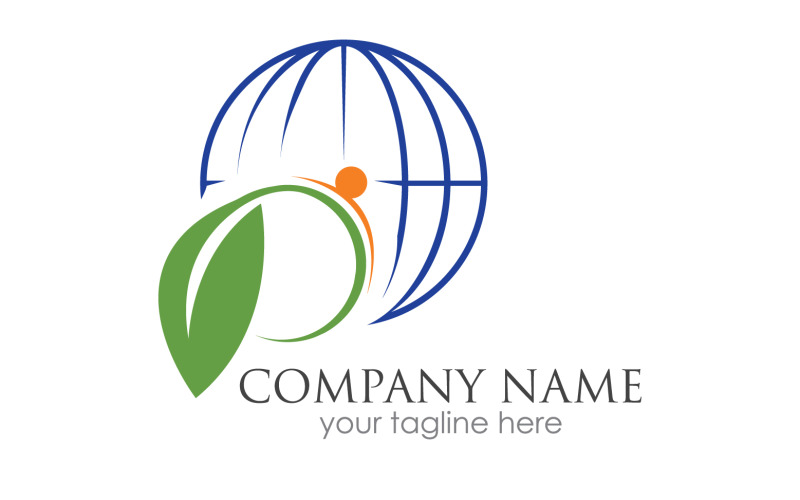 world leaf go green logo vector v original