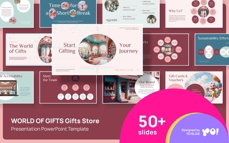 world of gifts gifts store presentation powerpoint template original