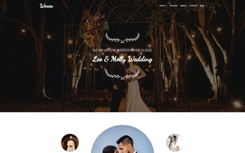 woxex wedding planner html landing page template original