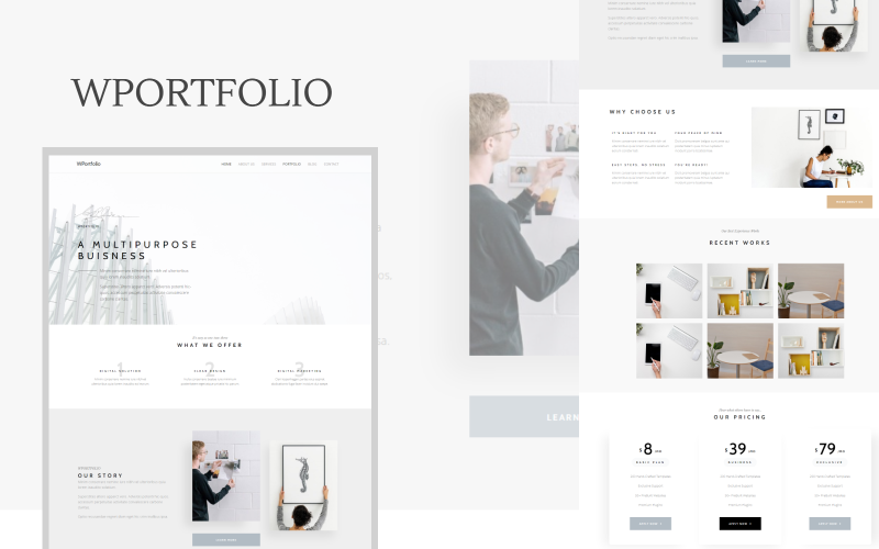 wportfolio minimalist multipurpose wordpress theme original