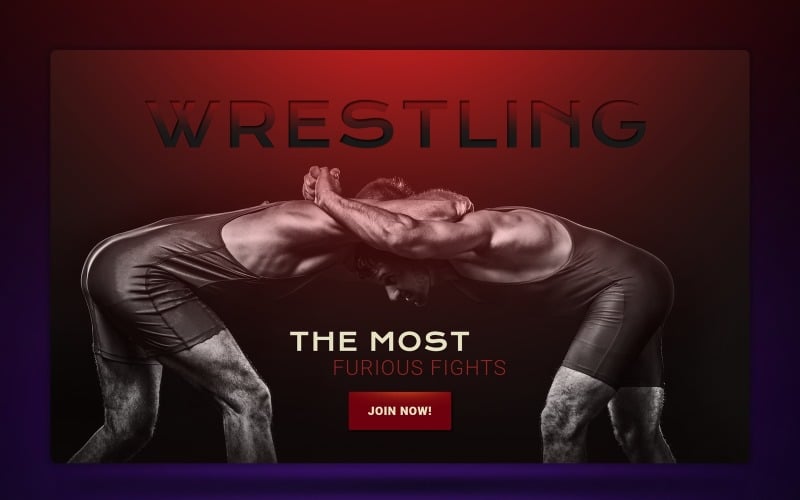 wrestling responsive landing page template original