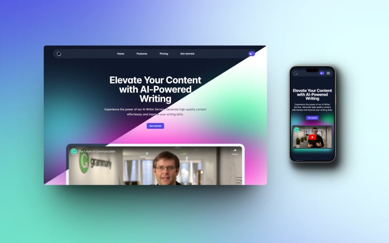 writey ai writer services html landing page template original