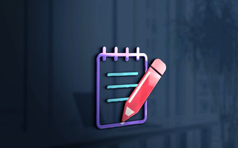 writing company logo design original