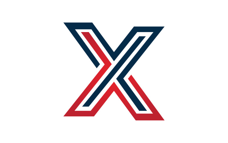 x letter initial logo vector v original