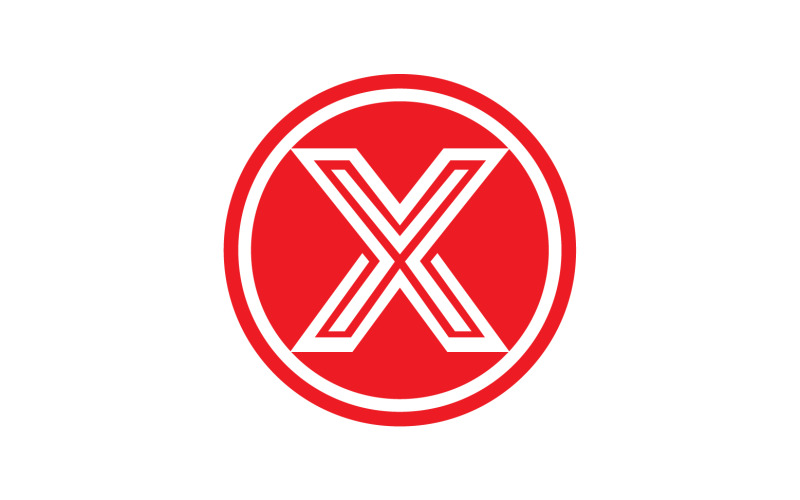 x letter initial logo vector v original