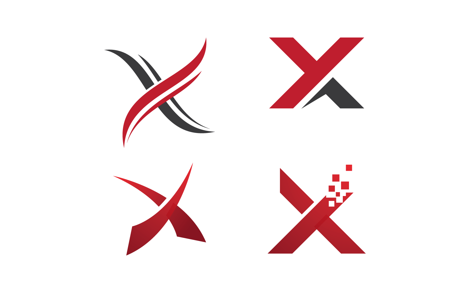 x letter logo template vector original