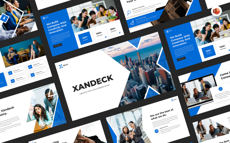 xandeck creative pitch deck powerpoint template original