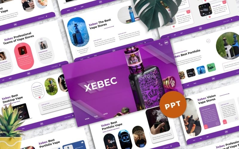 xebec vape shop powerpoint template original