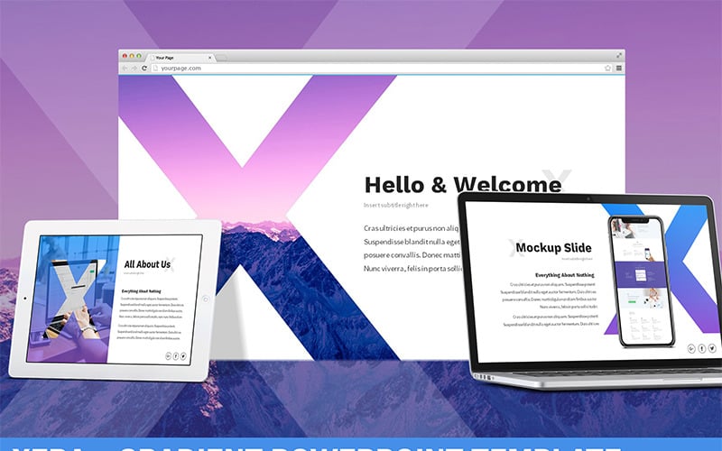 xera gradient powerpoint template original