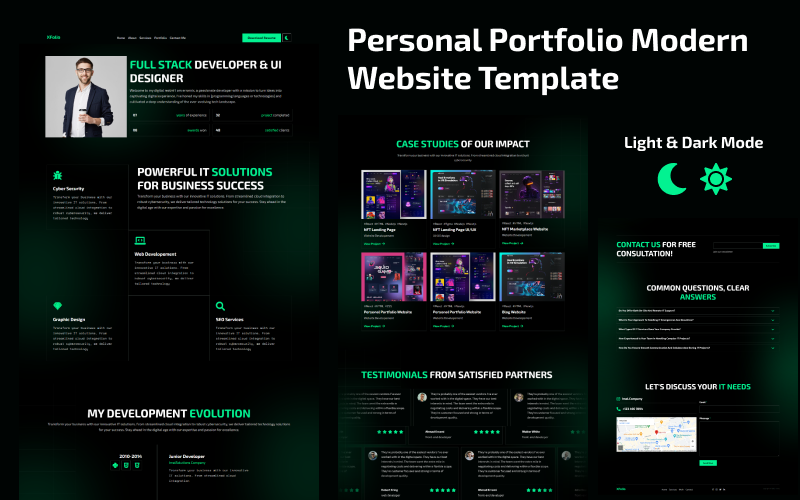 xfolio personal portfolio modern landing page website template original