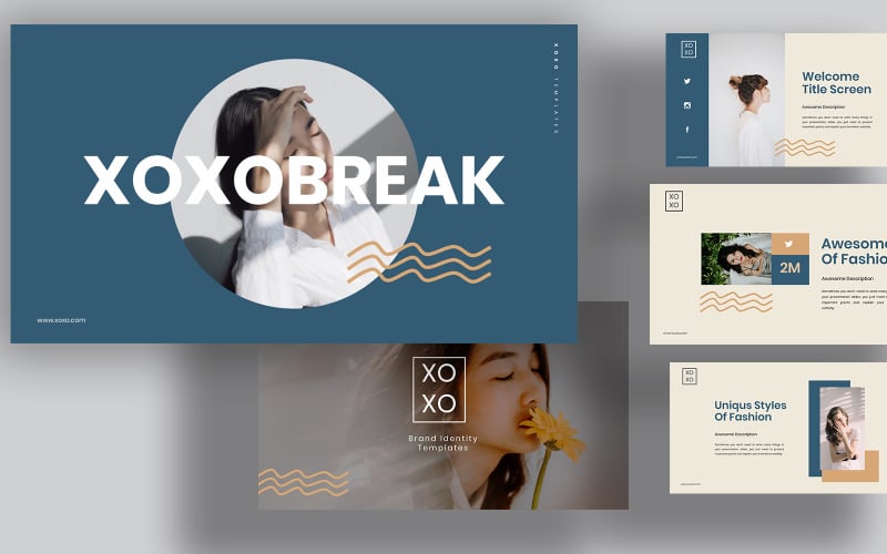 xoxo lookbook powerpoint templates original