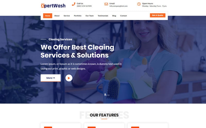 xpertwash landing page template original