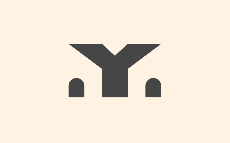 y lettermark minimal house logo design template original