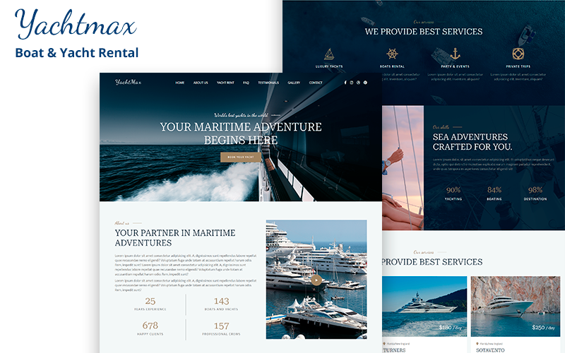 yachtmax boat amp yacht rental html landing page template original