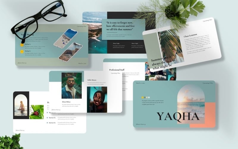 yaqha summer aesthetic powerpoint template original