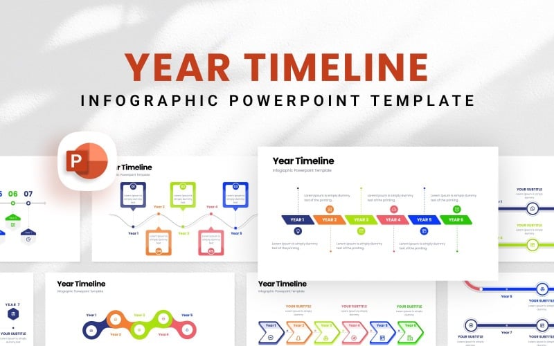 year timeline infographic presentation template original
