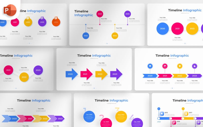 year timeline powerpoint infographic template original