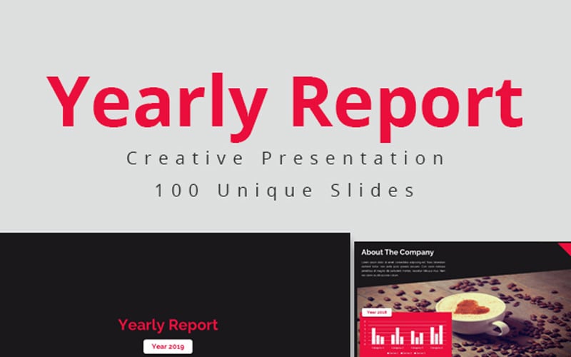 yearly report powerpoint template original