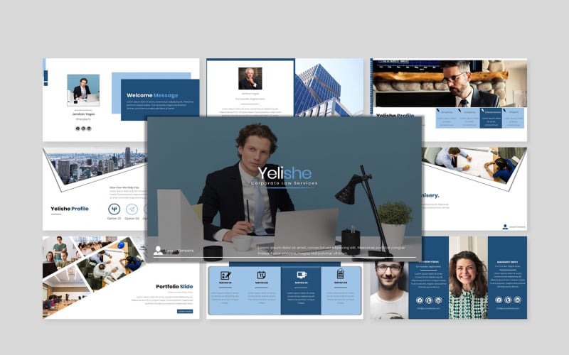yelishe corporate law services powerpoint template original