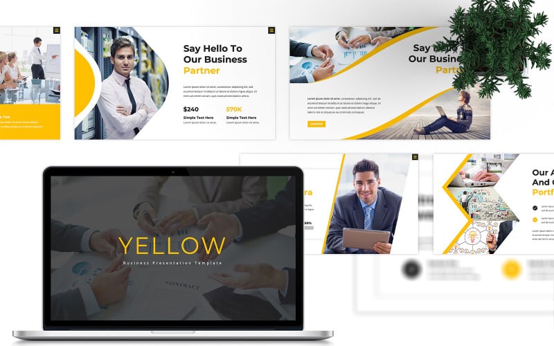 yellow business powerpoint original