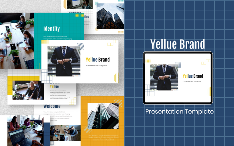 yellue brand powerpoint template original