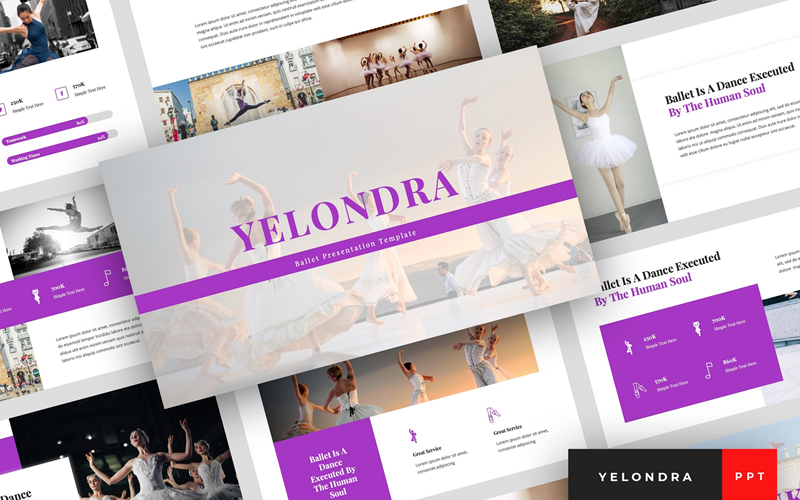 yelondra ballet presentation powerpoint template original