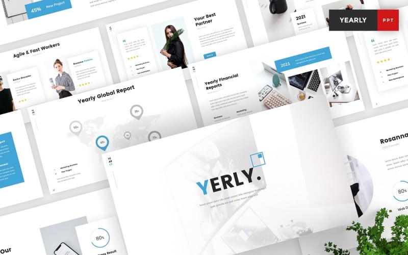 yerly annual report powerpoint original