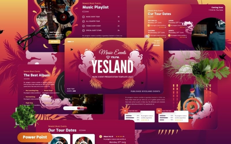 yesland music events powerpoint template original