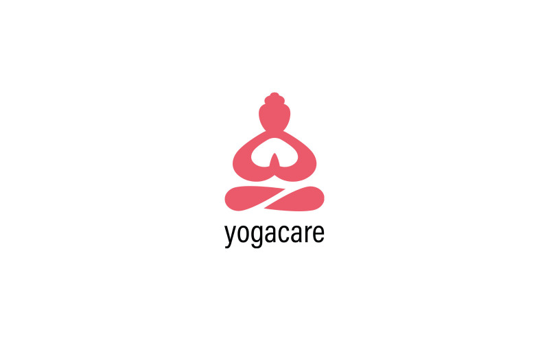 yoga care yoga health people logo template vector design modern graphic business black creative original