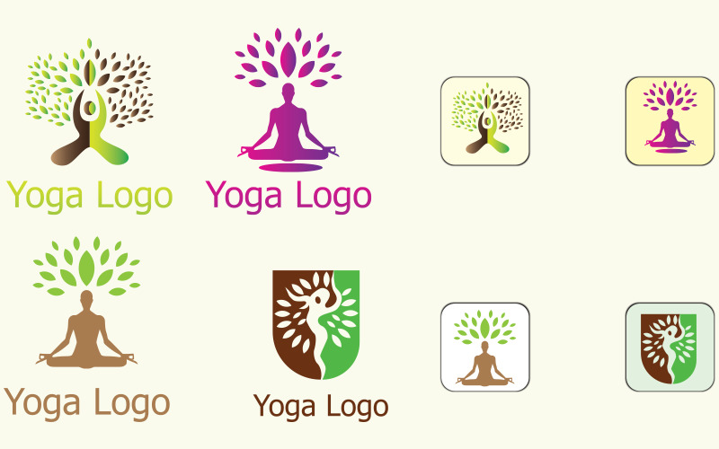 yoga health creative logo design original