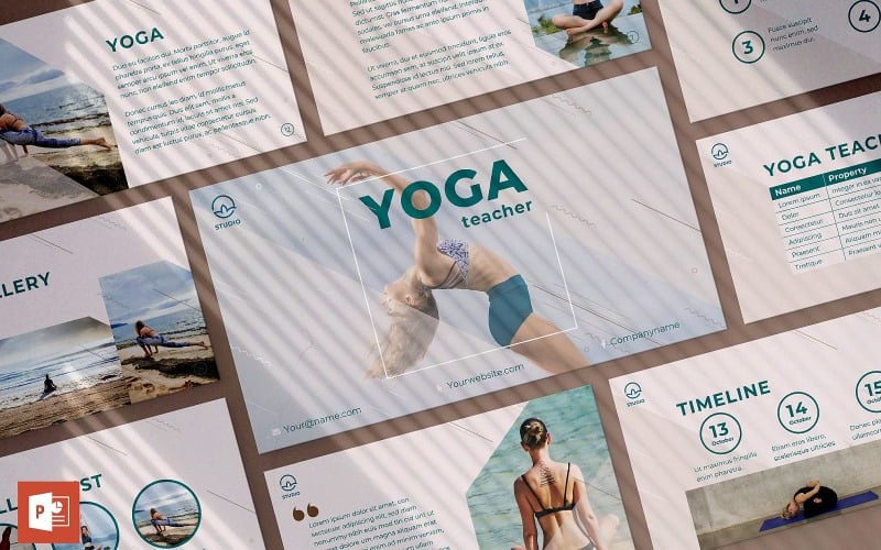 yoga instructor presentation powerpoint template original