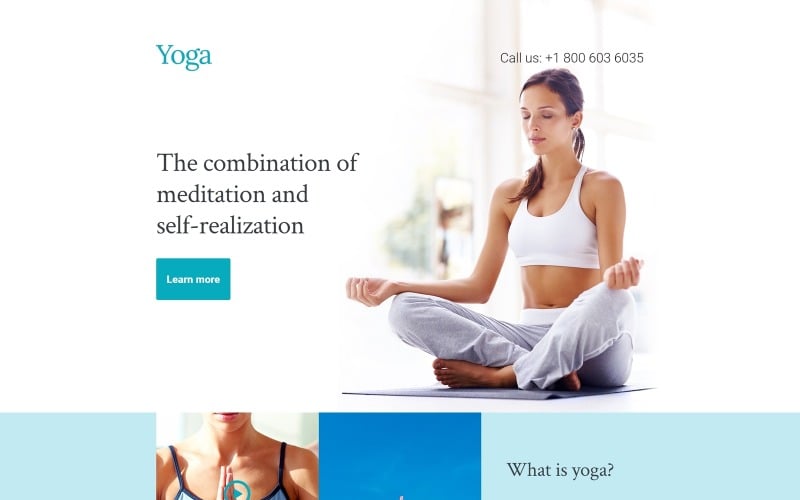 yoga responsive landing page template original